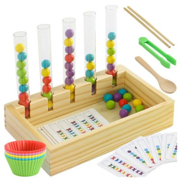 Jucărie Interactivă Montessori Kruzzel, Sortator Culori și Număr, Multicolor, Set complet